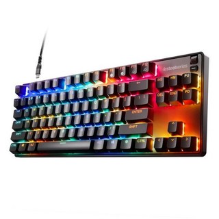 스틸시리즈 뉴 에이펙스 9 TKL 핫스왑 옵티컬 미니 키보드 e스포츠 디자인 스위치 RGB 커스터마이징 알루미늄 합금 프레임 더블샷 PBT 키캡, Esports TKL