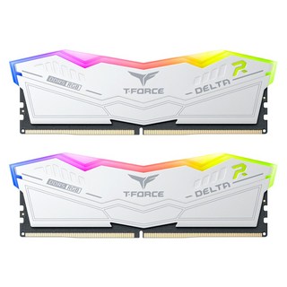 TEAMGROUP T-Force DDR5 6000 CL30 Delta RGB 화이트 패키지 32GB(16Gx2), 2개