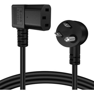 TNP 유니버설 3 Prong AC 전원 케이블6피트 NEMA 5-15P IEC320C13 UL 18AWG 헤비 듀티 직각 원형 커넥터 플러그 와이어 4K LCD TV 화면 L