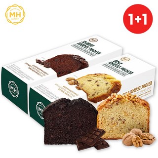 [신세계푸드] 밀크앤허니 월넛 파운드(650g) & 진한 초콜릿 파운드(620g) 혼합 세트, 1세트 코스트코케익