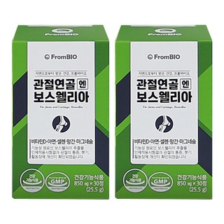 보스웰리아 무릎 관절 연골 허리디스크 뼈 영양제, 30정, 2개