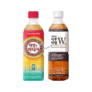 태양의 마테차 500ml 3개 + 식후비법 W차 3개 = 총 6개 묶음 태양의 마테차 500ml 3개 + 식후비법 W차 3개 = 총 6개 묶음