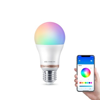 필립스 위즈 컬러 앰비언스 LED 스마트 전구 사용 모습