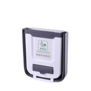 센서휴지통 자동 쓰레기통 페달 스마트 주방 욕실 접이식 가정용 찬장 문 걸이 대형 보관 바구니 창의적인 분류 벽걸이, White 28x25x18CM, White 28x25x18CM