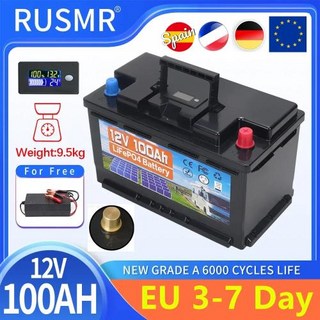 리튬 인산철 배터리 12V 600A 800A 캠핑용 대용량 내장 BMS 다리미 인산염 셀 팩 골프 카트 태양광용 LiFePo4 5000 사이클 500AH 300AH 200AH 1, 12V100Ah, 1개