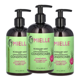 Mielle 미엘 스트렝닝 강화 컨디셔너 로즈메리 앤 민트, 355ml, 3개