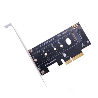 PCIe 3.0 x 4 카드 M.2 PCIe 어댑터 NVMe SSD 호스트에 카드 NVMe M.2 추가, [02] Single baffle, 1개