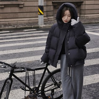 마저도후드 숏기장 다운 패딩녀 루즈핏 슬림핏 스탠카라 베이커리 아우터녀