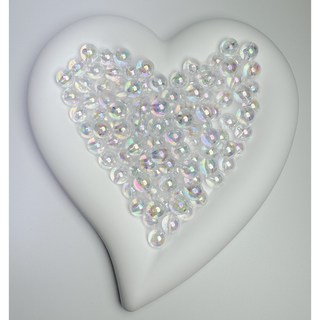 [당일출고] DIY 비즈 만들기 비즈공예 재료 오로라 비즈 10mm 50pcs, 1개, 투명