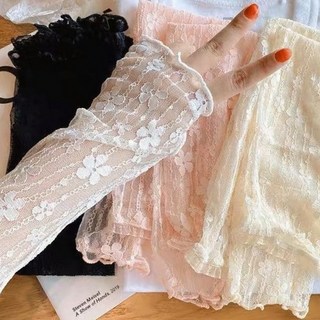 플라워 레이스 팔토시 운전용 골프 자외선차단 여성 암커버, 1개, 상세페이지 참조