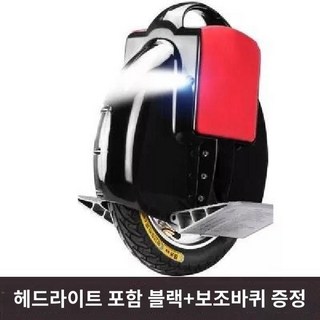외발 전동휠 균형 배터리 왕발통 이코이유씨 교체 비고드 프로, 블랙-더블헤드라이트, 60V, 1개