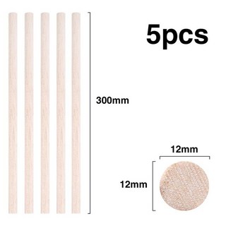 가벼운 나무 원형 스틱 발사 나무 수공예 통나무 부드러운 목재 명확한 질감 손쉬운 수공예 DIY 만들기, 5개, 19 5PCS-12X300mm