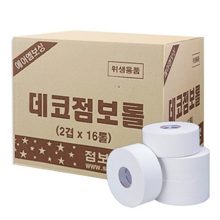 땡큐 데코 2겹 절약형 엠보싱 점보롤 화장지, 16롤, 1개