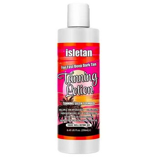 Isletan Sunbed 태닝 로션 베드용 야외 피치 자연스럽고 더 빠른 다크 탠을 위한 부스 브론저 프리 DHA 239.6g(8.4온스), 1개, 250ml