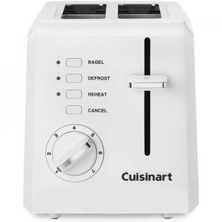 쿠진아트쿠시 아트 2 슬라이스 토스터 오븐 컴팩트 화이트 CPT122, White, 2-Slice, Toaster, 1개