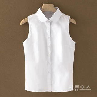 티류으스 여자 민소매 셔츠 조끼 나시 블라우스 카라셔츠