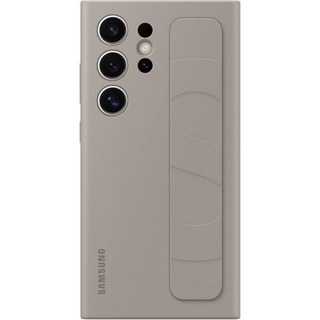 Samsung 삼성 갤럭시 S24 울트라 스탠딩 그립 휴대폰 케이스 핸드 스트랩이 있는 보호 실리콘 커버 킥스탠드 내구성 디자인 소프트 터치 미국 버전 EF-GS928CUEGU