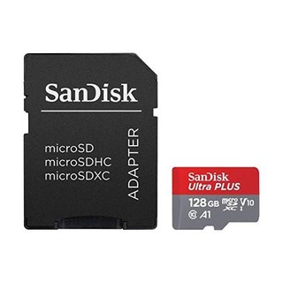 샌디스크 - 울트라 플러스 128GB 마이크로SDXC UHS-I 메모리 카드 130MB/s C10 U1 풀 HD A1 마이크로 SD SDSQUA4-128G-GN6MA