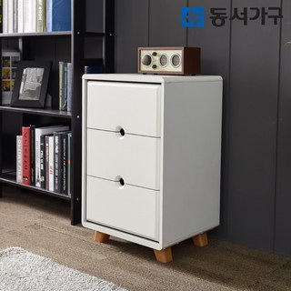 동서가구 팬타 3단 슬림 서랍장 DF645457, 오크