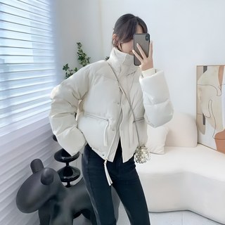 미터즈 여성 숏패딩 오버핏 크롭 점퍼