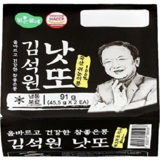 [TV상품] 김석원 쥐눈이콩 낫또 42팩 (각 45.5g) – 참좋은 콩! 안동검은콩낫또