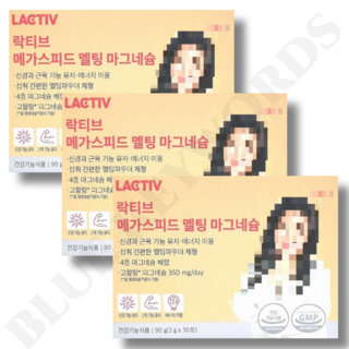 락티브 메가스피드 멜팅 마그네슘 3g x 30포 x 3박스 3개월분, 90g, 3개