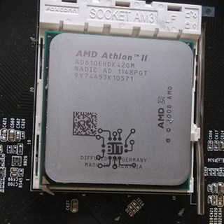 AMD 애슬론 II 쿼드 코어 스레드 CPU 프로세서 X4 610e 2.4 GHz AD610EHDK42GM 소켓