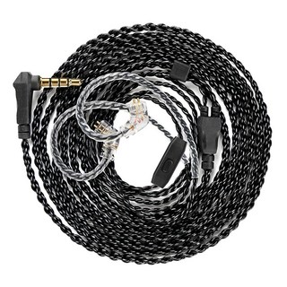 2m 길이 kz zs10 pro IEM 케이블 CCZ C01 OFC 업그레이드 교체 zsn x castor edx pro zs12 2 zar 인이어 모니터 유선, Cpins-마이크 포함, 1개