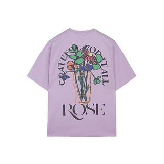 가넷옴므 GBS34250 오버핏 라이트퍼플 아트웍 티셔츠 1274513