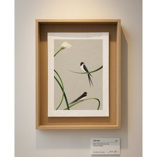 스튜디오보니 제비 정물화 그림 현관인테리어, Silver