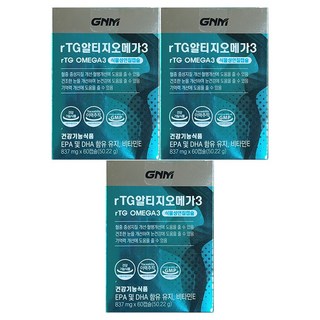 GNM자연의품격 rTG 알티지 오메가3 837mg x 60캡슐 3개
