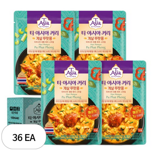 티아시아키친 게살 푸팟퐁 커리, 170g, 36개