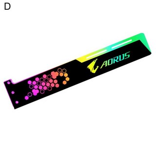 부품 RGB 12 색 LED 그래픽 카 브래킷 빛나는 강한 구조 컨트롤러가 있는 컴퓨터용 GPU 지원, Bracket D, 1개, 2. Bracket D