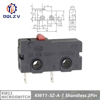 손잡이가 달린 여행 제한 스위치 KW11-3Z-2 접촉 단추 KW12-N 2 핀 3 KW12-A NO/NC 5A 125V 250V KW12 16mm, Normally open No 2, 5PCS, 5개