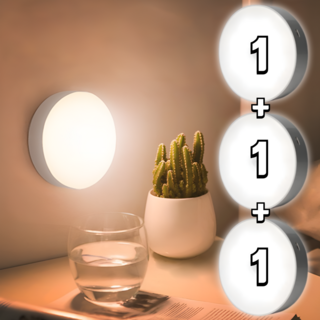 1+1+1 생활반점 스마트 자동점등 충전형 슬림 무선 led 센서등, 1세트, 클린화이트