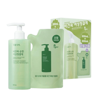 식물나라 여성청결제 비건쑥 마일드 약산성, 1개, 300ml