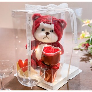 도리스돌 구체관절인형 45cm 다이애나, 1개 그림구체관절인형 9 로즈베어 곰인형 선물세트 입학 졸업 기념일 로즈데이 발렌타인데이 캐릭터 봉제인형, 1개, 레드, 30cm
