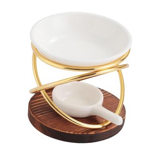 WENYAN Tealight 캔들 홀더 오일 디퓨저 버너 데스크탑 캔들 스탠드 캔들 홀더 선물 에센셜 오일 버너 실내 농가용, 세라믹, 금