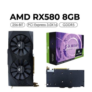 MLLSE AMD Radeon RX 580 그래픽 카드 가장 저렴한 비디오 GDDR5 256 비트 PCI Express 3.0 × 16 게임용, RX580 8GB - H_2