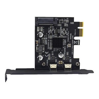 블랙 확장 카드 USB 3.2 0Gbps PCI C타입 변속기 쉽게 설치 개인용 컴퓨터 데스크탑 PC용, 1개