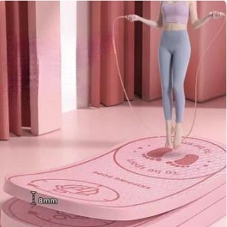 써니요가 두꺼운 요가 줄넘기 매트 층간소음 방지 실내 운동 점핑 매트, 핑크, 1개