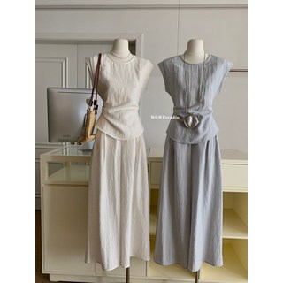 여성 여름 린넨 셋업