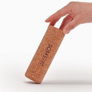 썸피트 미니 마사지 폼롤러 코르크 휴대용, 1개, 우드