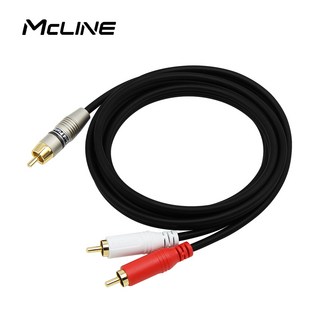 RCA to 2RCA 서브 우퍼 케이블 MC-HA38 스피커 음향 오디오선 앰프잭, 1개, 1.5m
