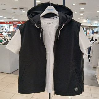 에꼴리에 루즈핏 후드 조끼