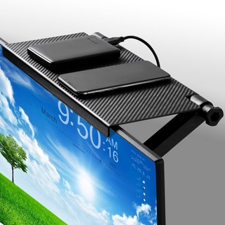모나코올리브 TV 모니터 공간활용 상단 선반, 블랙, 3개