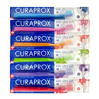 큐라덴 큐라프록스 Curaprox 키즈 울트라 소프트 부드러운 칫솔, 6개, 1개입