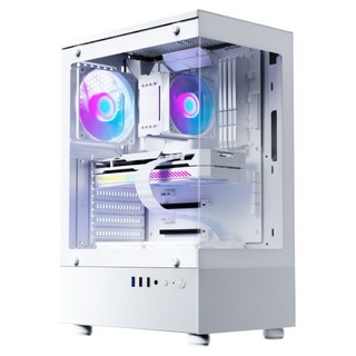 투민시스템 TA100 RGB 강화유리 어항미들케이스, 화이트, 1개
