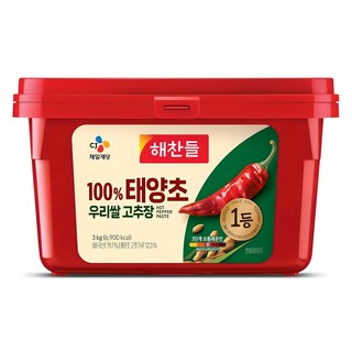 해찬들 태양초 우리쌀 고추장, 3kg, 1개 대표 이미지 - 고추장 추천