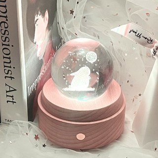 에밋 7색 무선 오르골 무드등, 센과치히로ost, 우드, 05.토끼